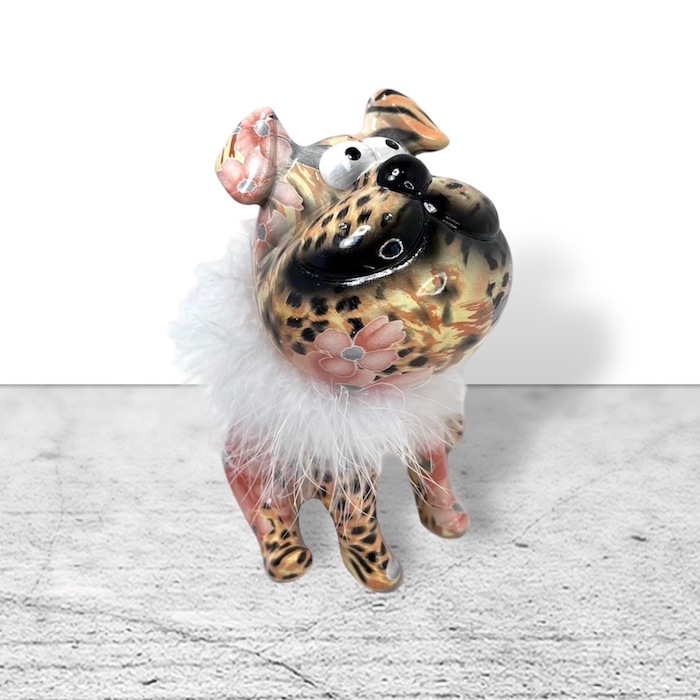 8348 犬 貯金箱 ポンピドゥ風 アート かわいい おしゃれ ポップ マネー