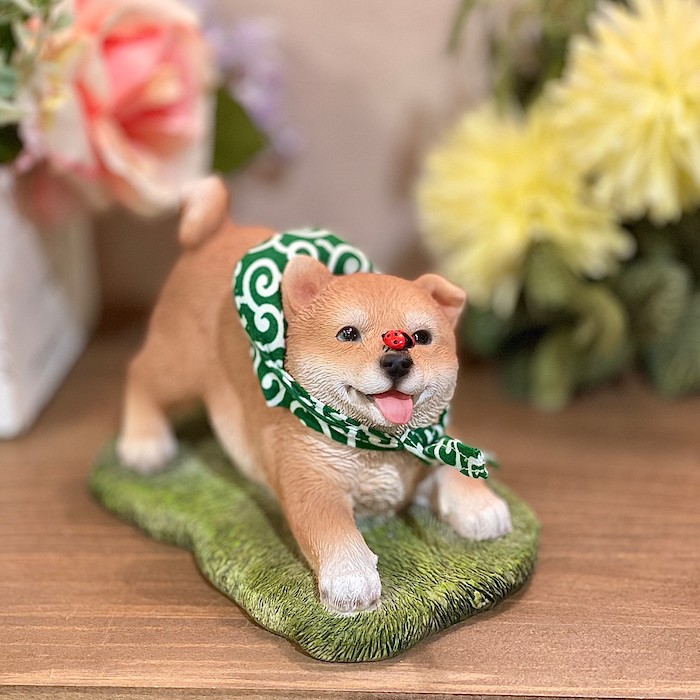 シバ犬　柴犬　可愛い　ガーデン　オブジェ　置物 シバ犬 柴犬 可愛い ガーデン オブジェ 置物