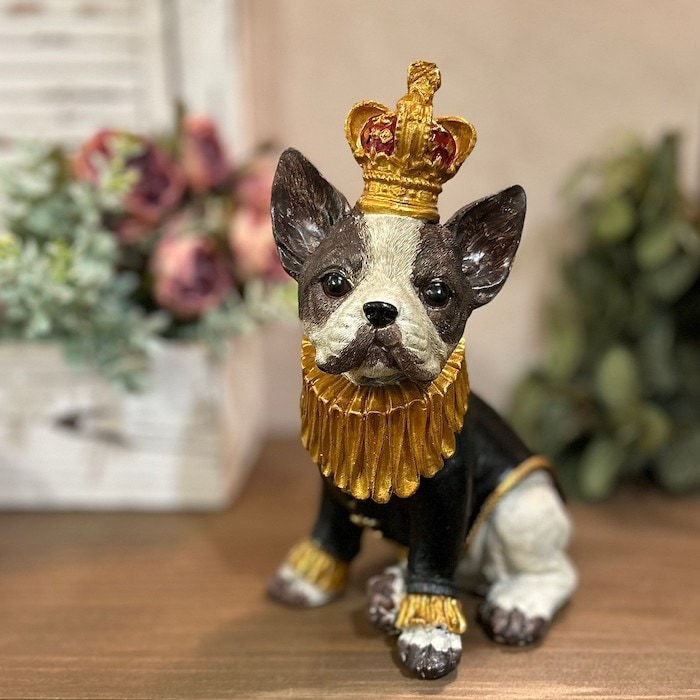 ドッグクラウン アンティーク風 オブジェ 犬 王冠 インテリア 129-151 ドッグクラウン アンティーク風 オブジェ 不思議の国のアリス 犬