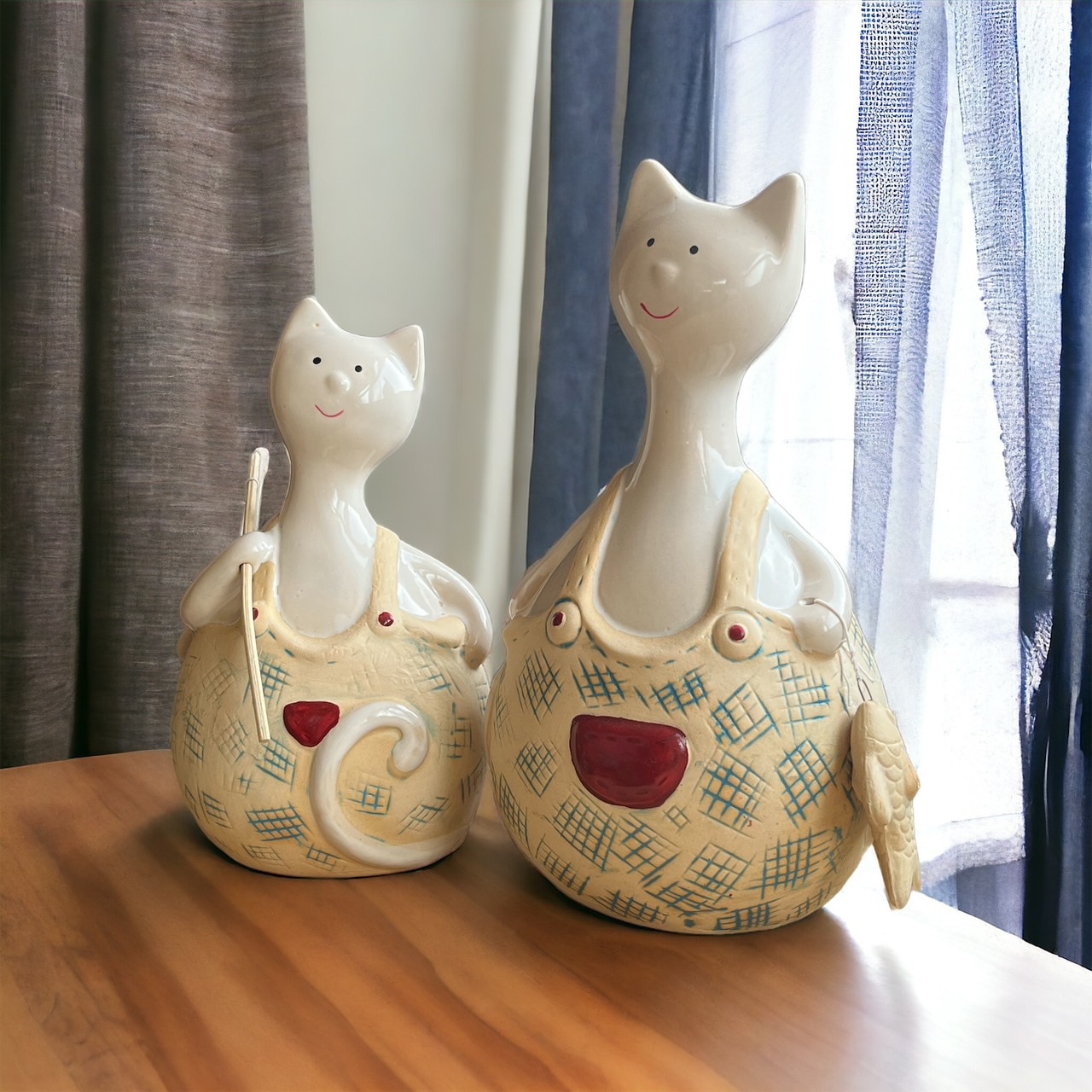 レトロ*猫親子陶器の置物ヴィンテージ 【公式通販】