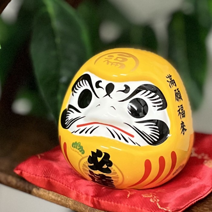 だるま 必達 ダルマ 達摩 黄色 陶器 貯金箱 達摩大使 魔除け 厄除け