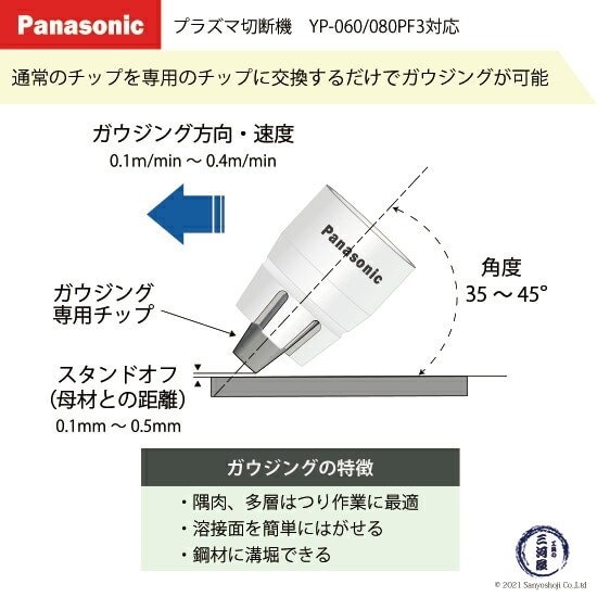 Panasonic ( パナソニック ) ガウジングチップ 電極 セット PG-LTE