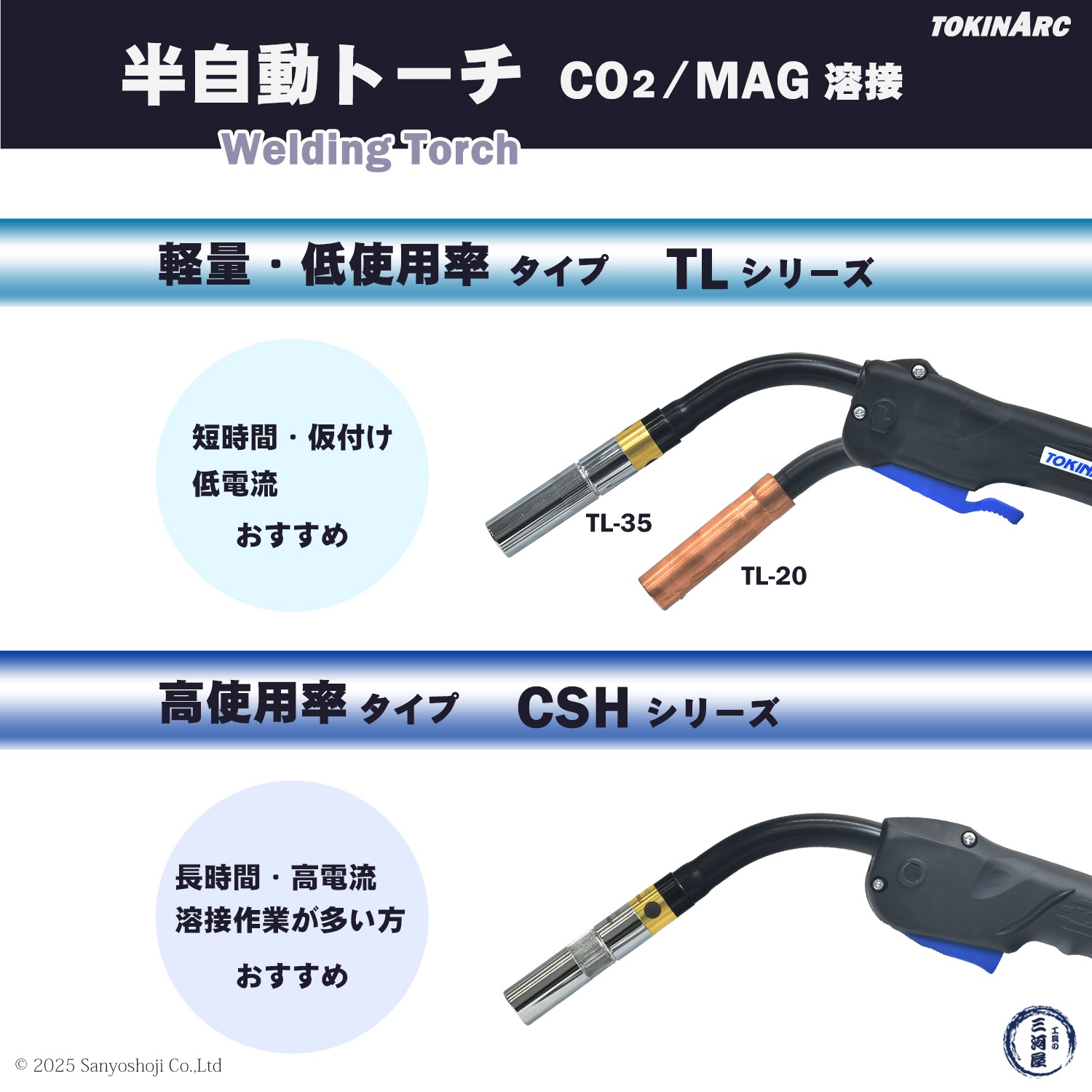 トーキン ( TOKIN ) CO2・MAG 半自動溶接トーチ TL-20-LL-D-3 軽量、低 
