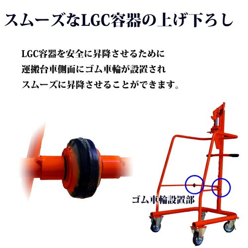 フジ ハンドカー LGC ( 可搬式 超低温容器 ) 専用 運搬車 FKS-1 液化ガス専用 運搬車 FKS-1型 【配送先：法人限定】