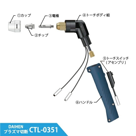 ダイヘン ( DAIHEN ) 電極 H705F05 プラズマ 切断 トーチ CTL-0351 用
