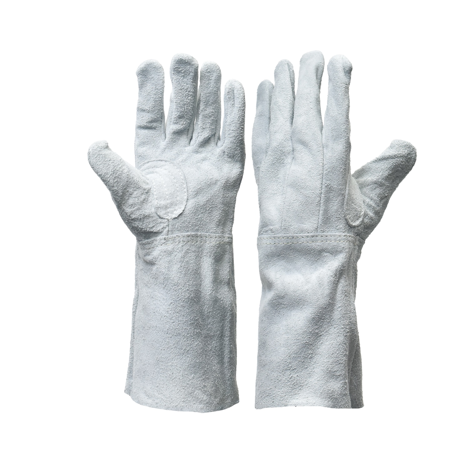 南村製作所 溶接用 牛床革手袋 白5P No.606 Lサイズ 1双 内縫い 5本指