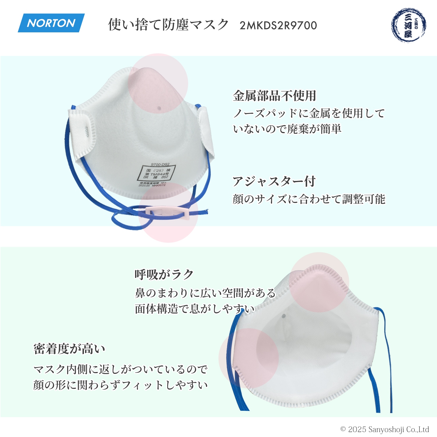 ノートン ( NORTON ) 使い捨て式 防じんマスク ベアマスク プラス 9700