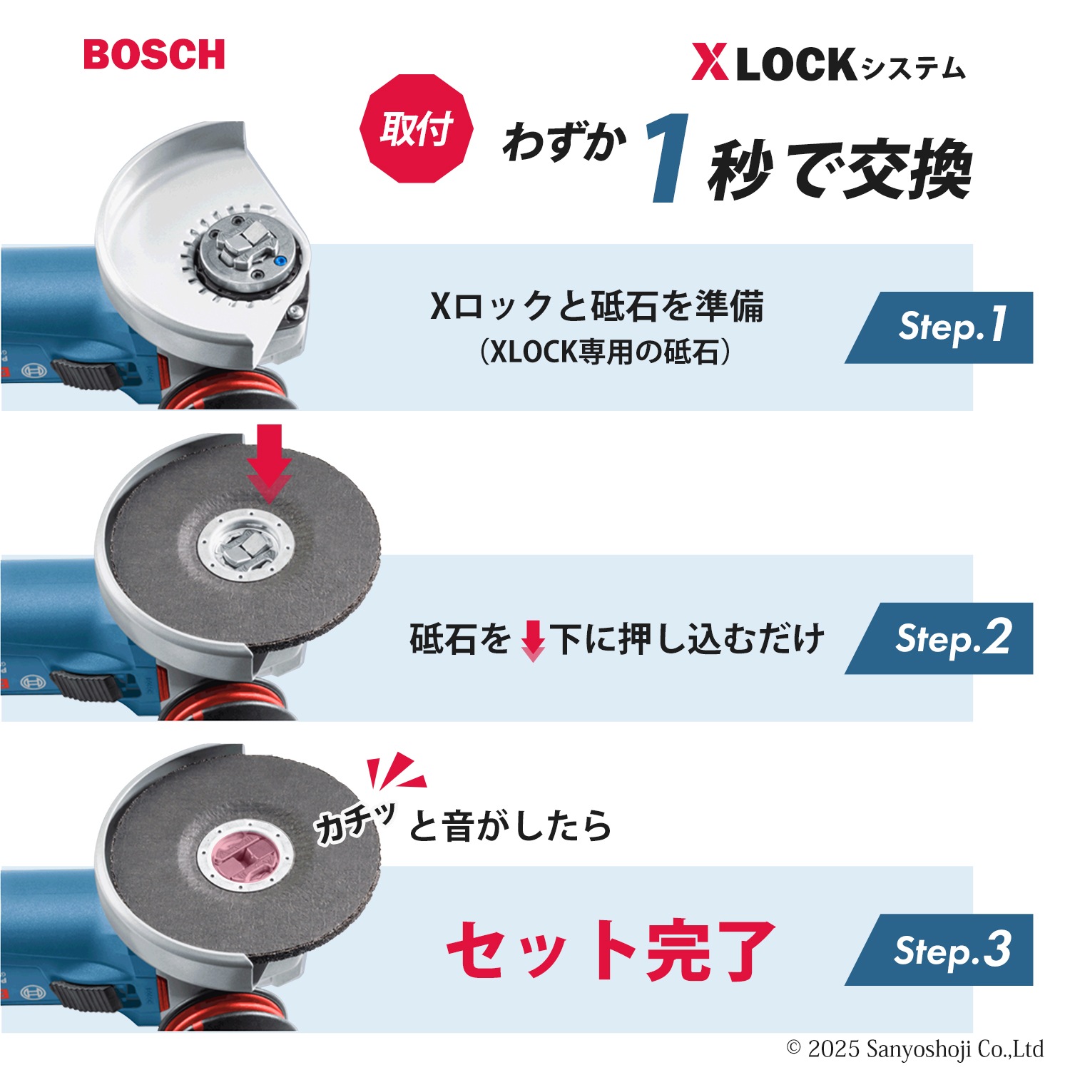 BOSCH（ ボッシュ ）XLOCK ディスクグラインダー GWX750-125S 125mm