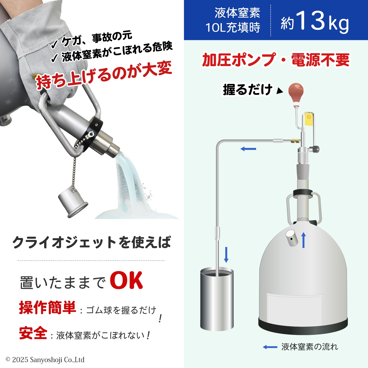 ジェック東理社 液体窒素容器 シーベル ( CEBELL ) 5L 液化窒素運搬・小分け・保存容器・マホー瓶
