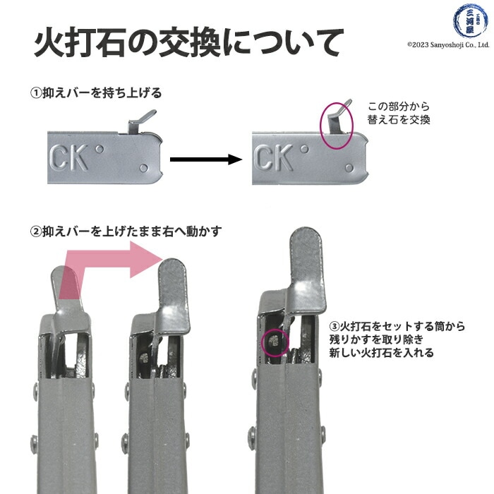 正英産業 ロックライター + 替え石 (100個)セット あらゆる ガス の