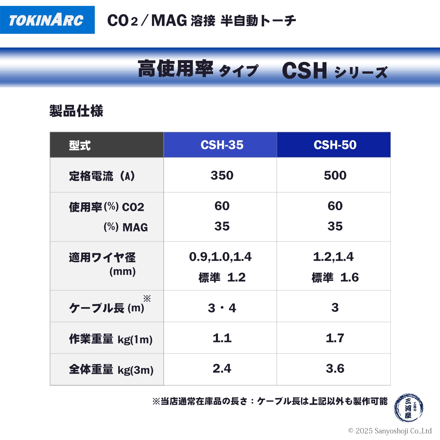 トーキン ( TOKIN ) CO2・MAG 半自動溶接トーチ CSH-35-D-3 高電流、高