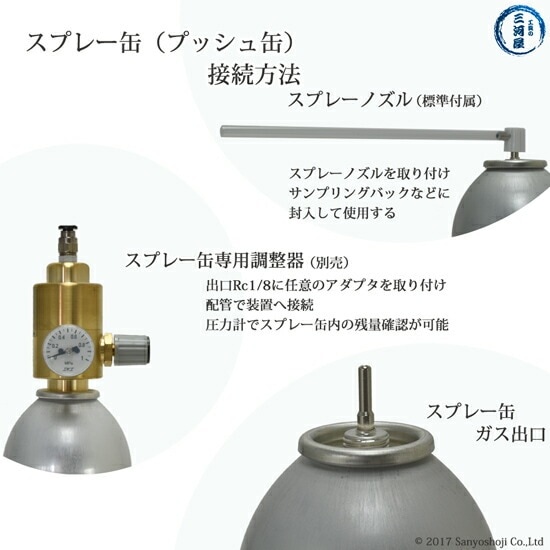 大陽日酸 高純度ガス ( 純ガス ) スプレー 缶 窒素 ( N2 ) 99.99