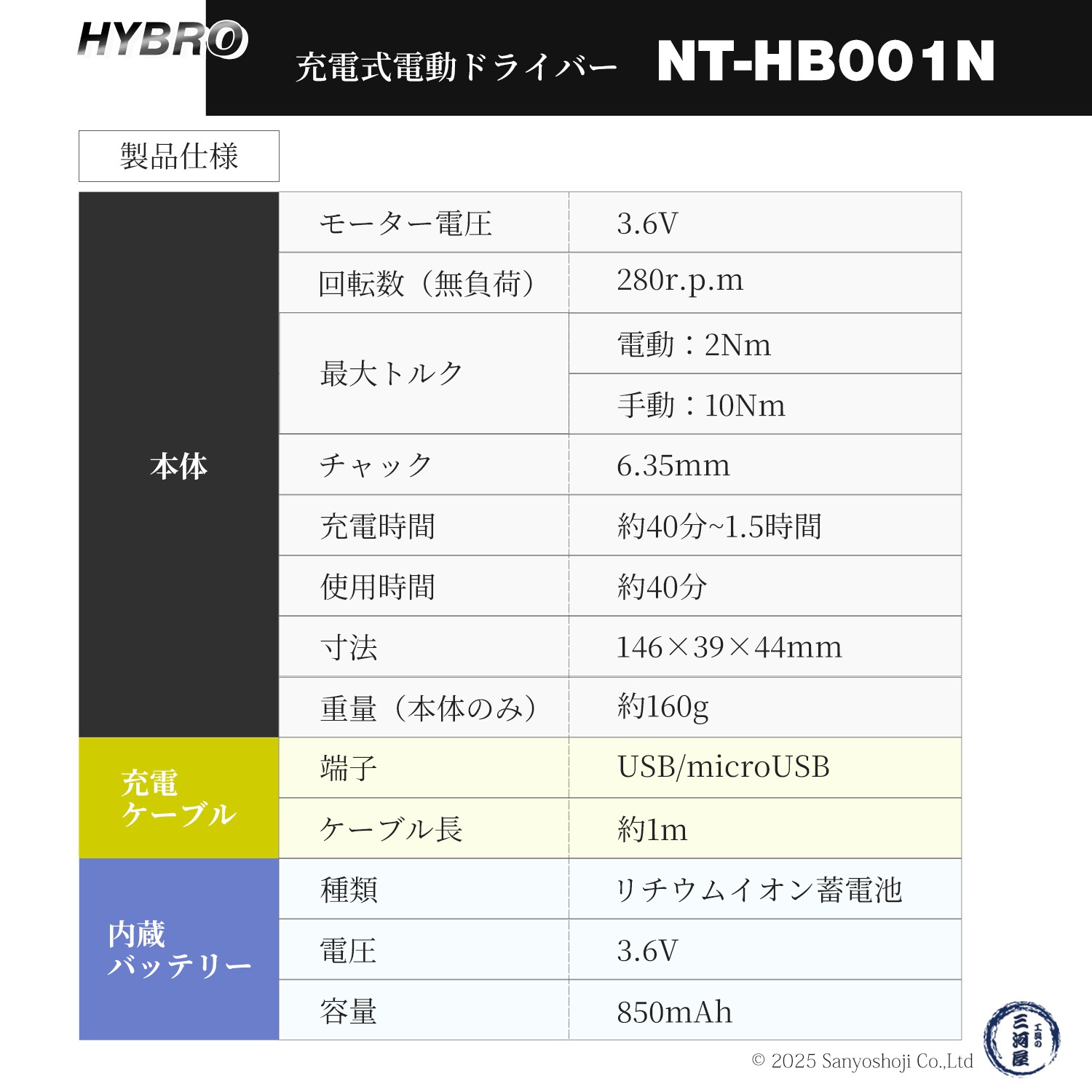 【在庫限り】HYBRO ハイブロ USB充電式 電動ドライバー NT-HB001N ネイビー 大特価 5個セット ( 直送 ) エンプレイス ( 代引き不可 )
