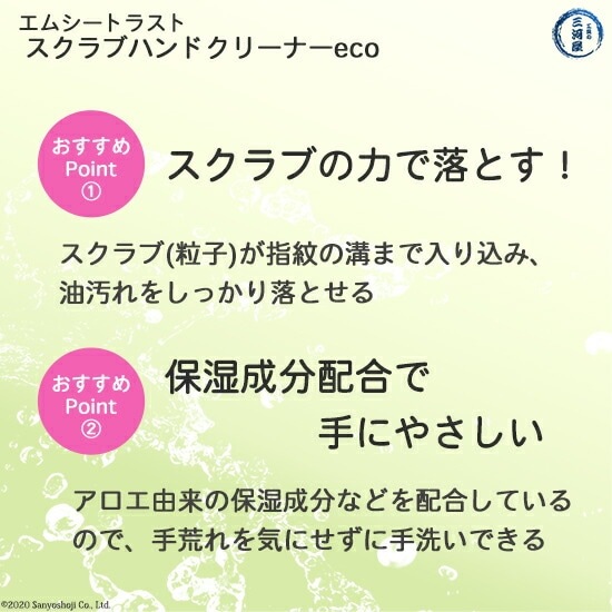 スクラブハンドクリーナー ECO　頑固な油汚れが驚くほど簡単に落ちる　eco 2.5kg本体