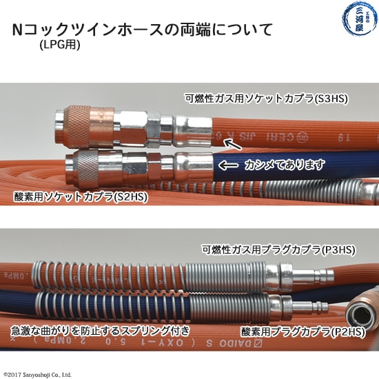 日酸TANAKA Nコック ツインホース NW20-5-LPG プロパン ( LP
