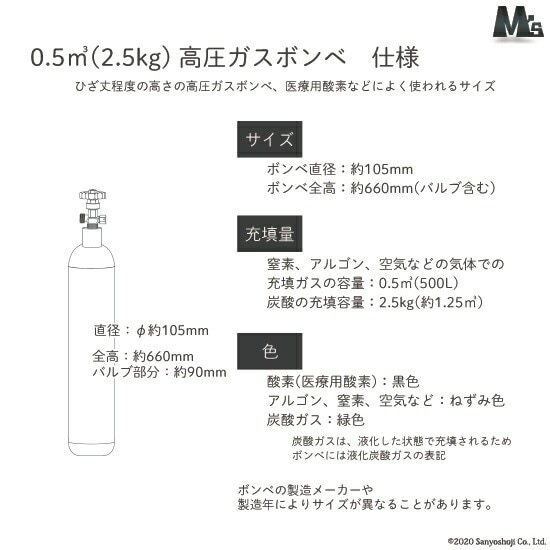 M'sクリエイト おしゃれな ボンベスタンド SimpleStand05-black 500L