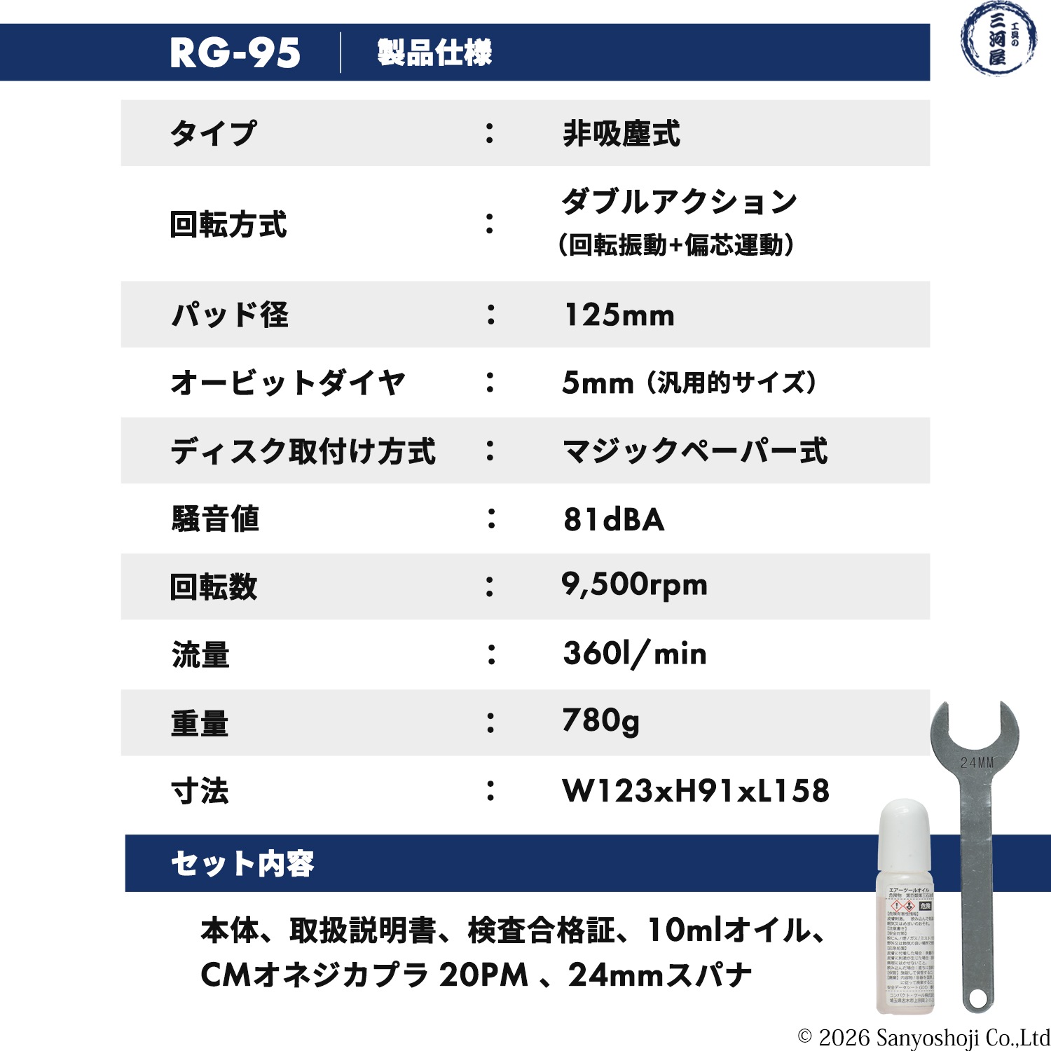 コンパクトツール 非吸塵式 ダブルアクションサンダー RG-95 交換用マジックパッド MPパッド 123φ（非吸塵型）5x11 TMP-A（黒） ( 直送 ) 28869MA ( 代引き不可 )