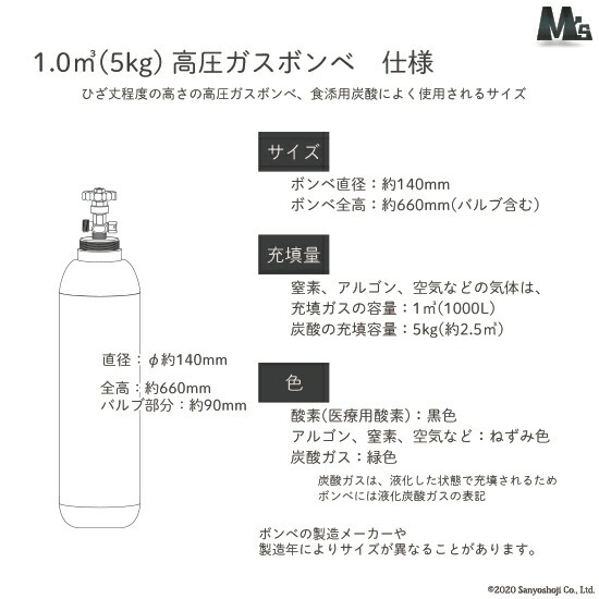 加工用　空ボンベ EA300-42 アセチレン用空ボンベ 3.6L 1個 アズワン 【通販モノタロウ】