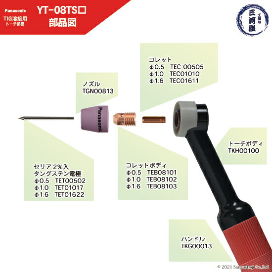 Panasonic ( パナソニック ) タングステン 電極棒 φ 1.0 mm