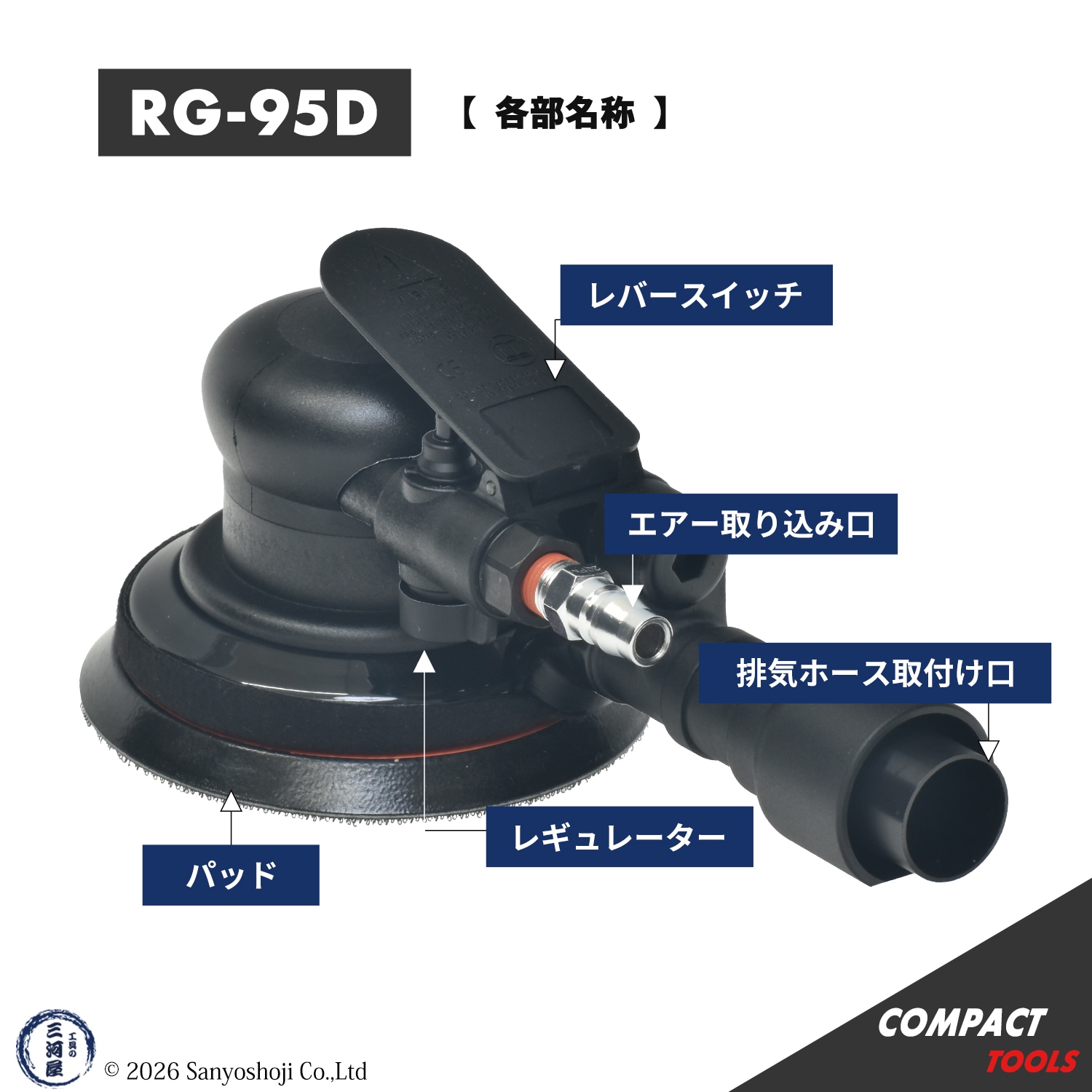 コンパクトツール 吸塵式 ダブルアクションサンダー RG-95D 交換用