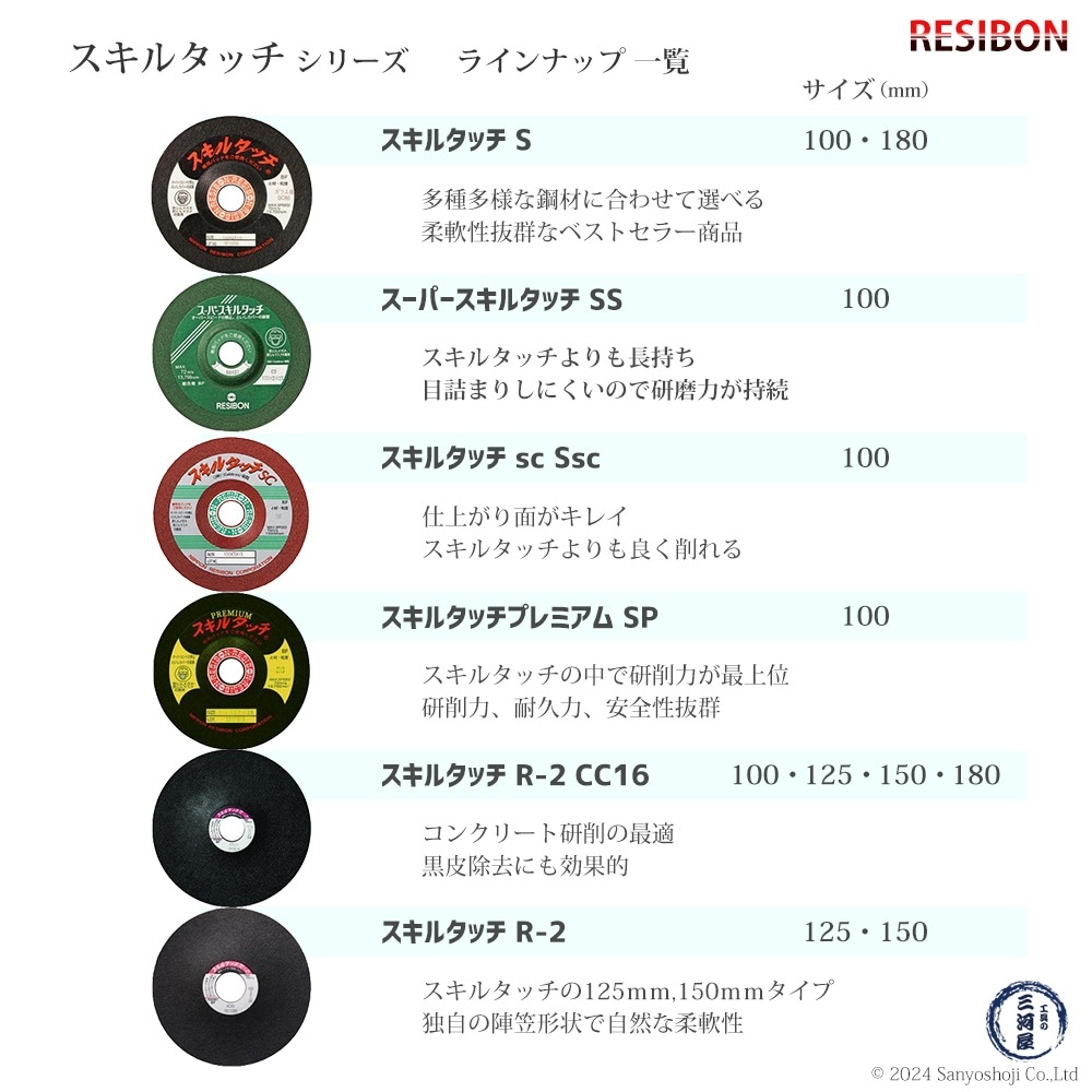 日本 レヂボン ( レジボン ) 研磨・研削砥石 スキルタッチS 100x2x15 GC100 20枚 ( 直送 ) SKL1002-GC100 ( 代引き不可 )