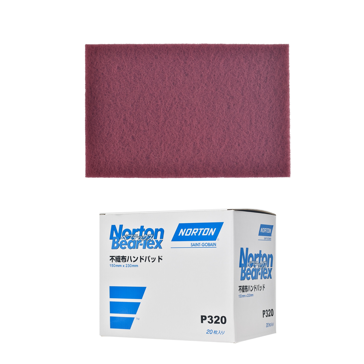 ノートン ( NORTON ) ベアテックス ハンドパッド #320 20枚/箱