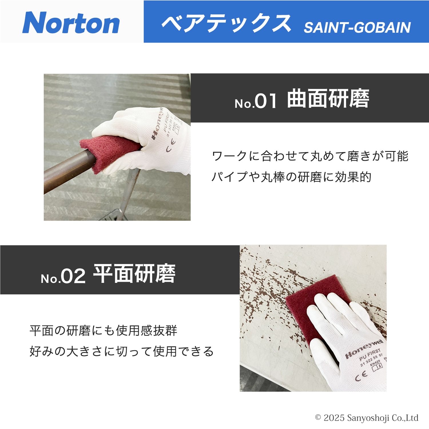 ノートン ( NORTON ) ベアテックス ハンドパッド #320 20枚/箱