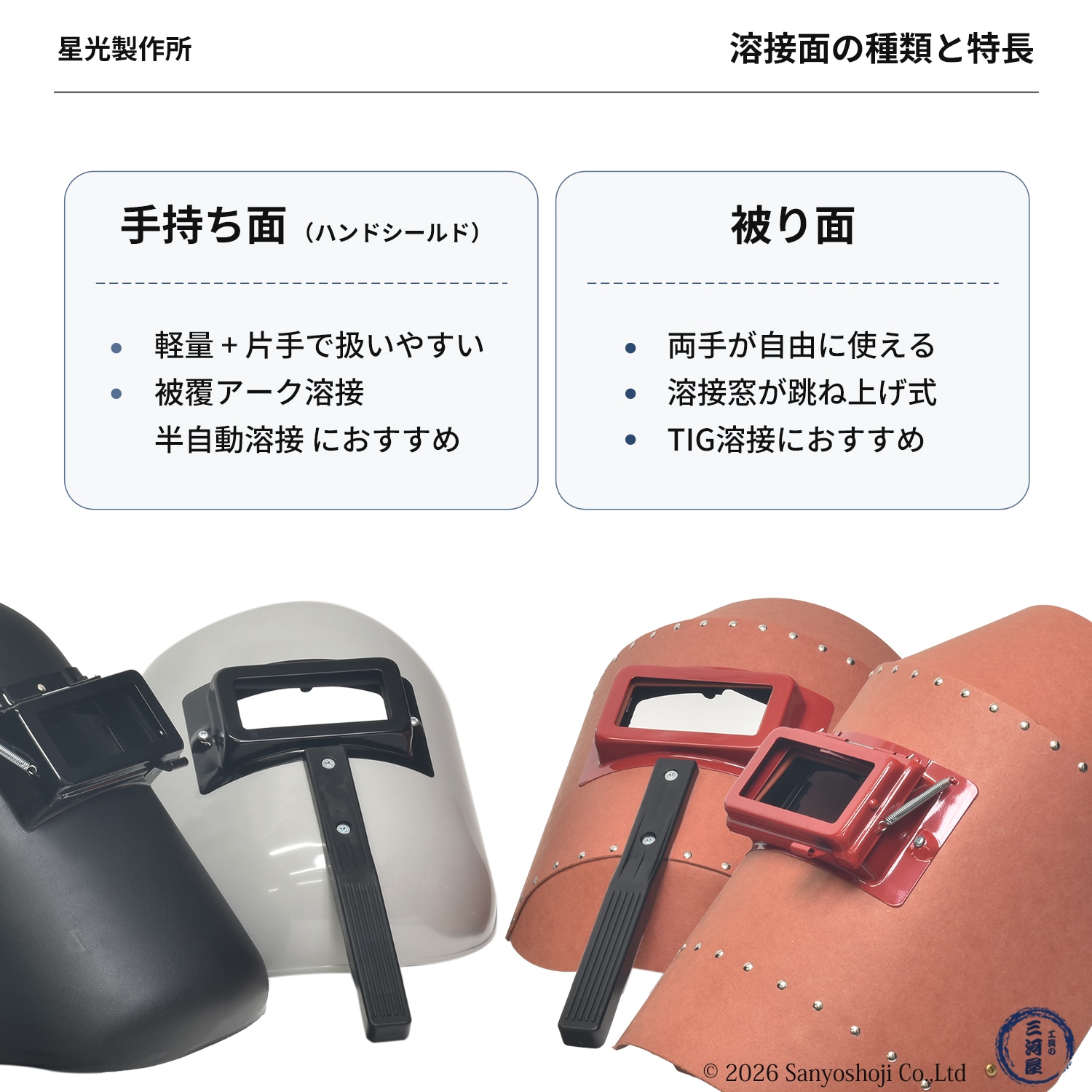 星光製作所 溶接用 被り面 リベッティング遮光面 パスコ製 H003