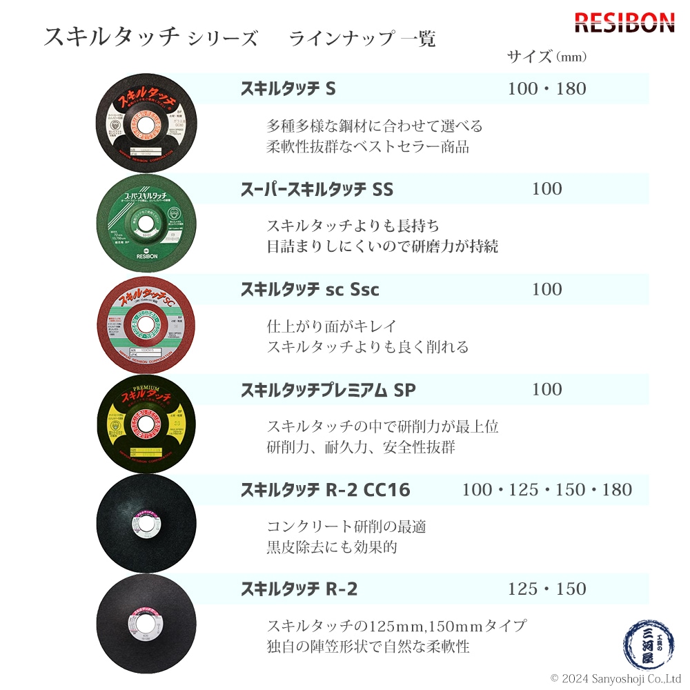 日本 レヂボン ( レジボン ) 研磨・研削砥石 スキルタッチS 100x2x15 AC100 20枚 ( 直送 ) SKL1002-AC100 ( 代引き不可 )