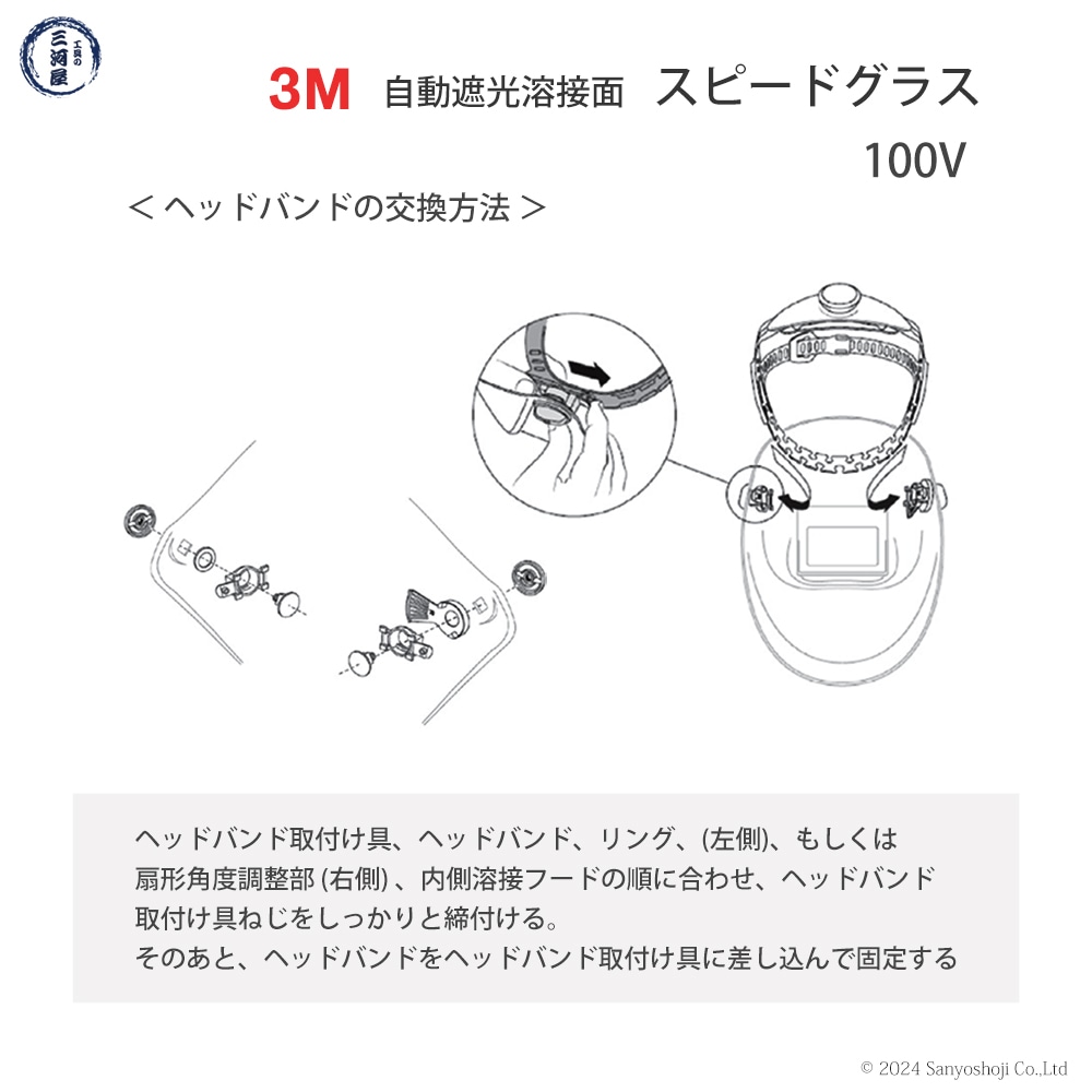 3M ( スリーエム ) スピードグラス 100V SL 兼用 ヘッドバンド 1個 自動遮光溶接面 部品 ( 直送 ) 705015 ( 代引き不可 )