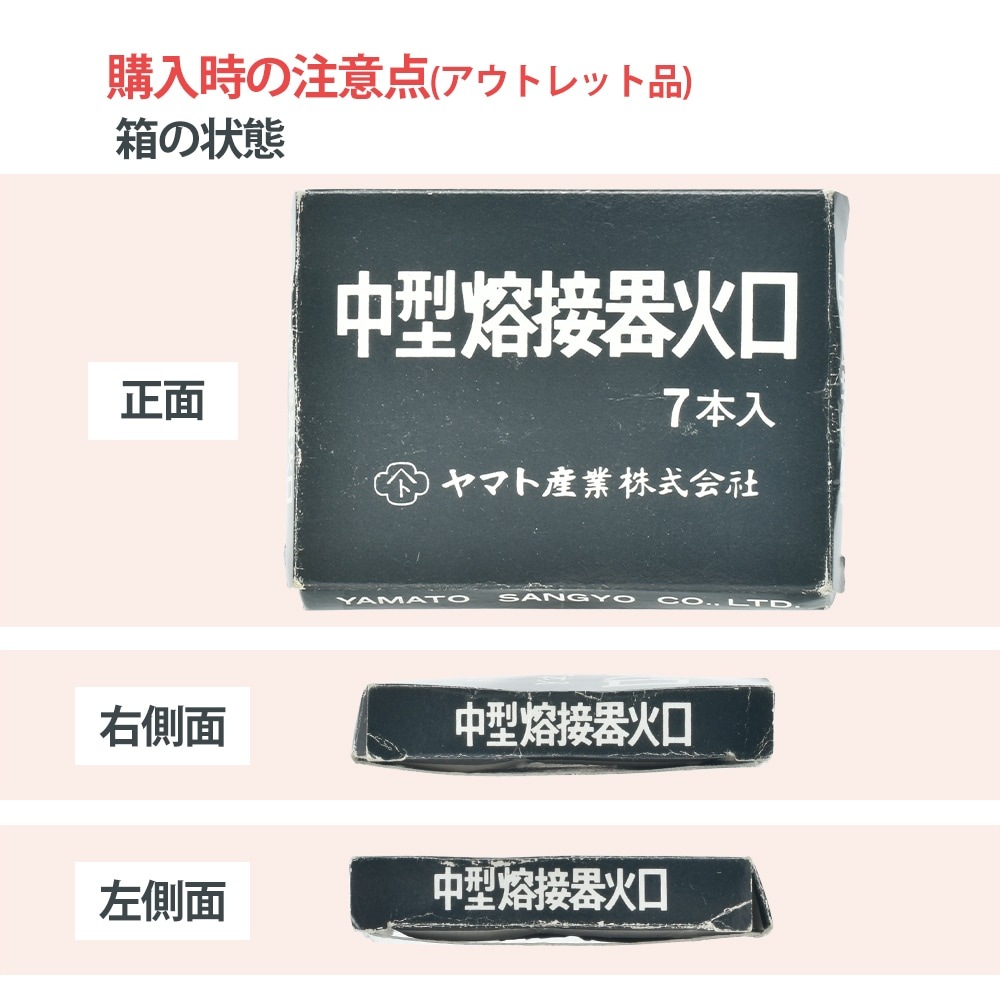 ヤマト産業 中型溶接器 火口 YTW-M ( 中吹 ) 用 7本 ( #200x2・#400なし ) ( アウトレット品 ) | アウトレット ...