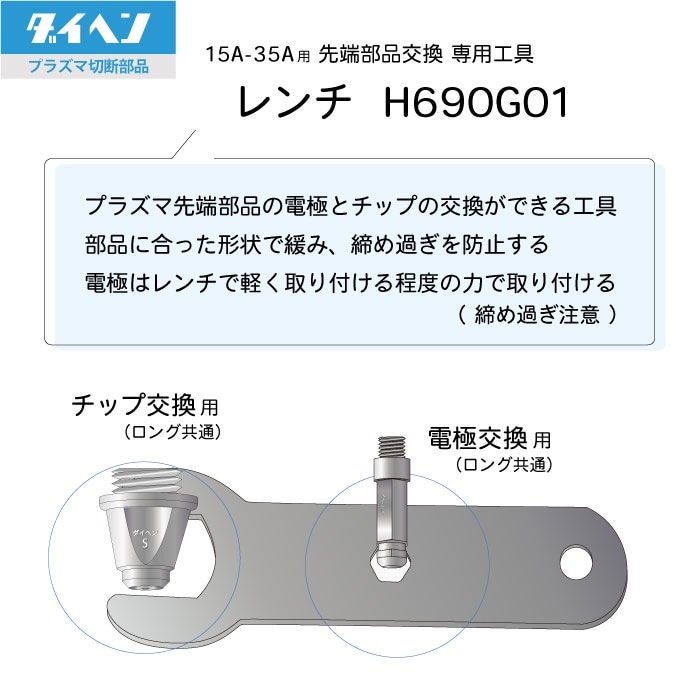 ダイヘン ( DAIHEN ) レンチ H690G01 プラズマ 切断 トーチ CTL-0151