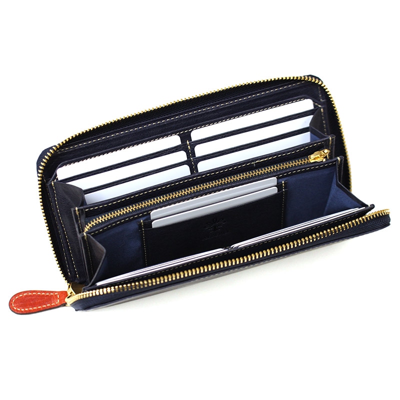 【送料無料 名入れ不可】 ALBERO ラウンドファスナー長財布 ピエロ 6409