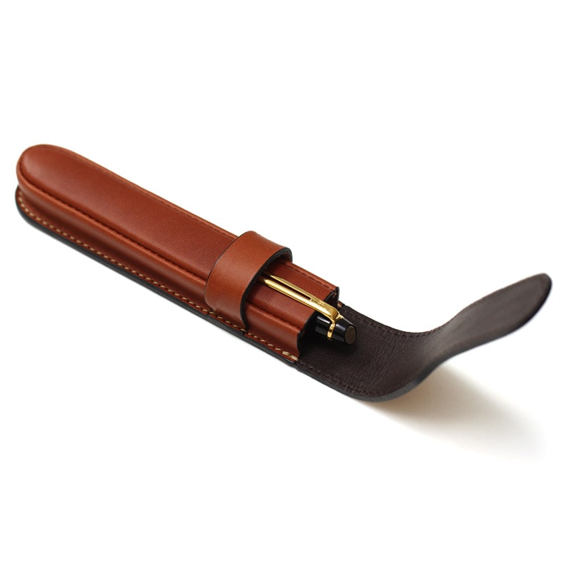 【名入れ無料 送料無料】 札幌革職人館 一本差万年筆ケース