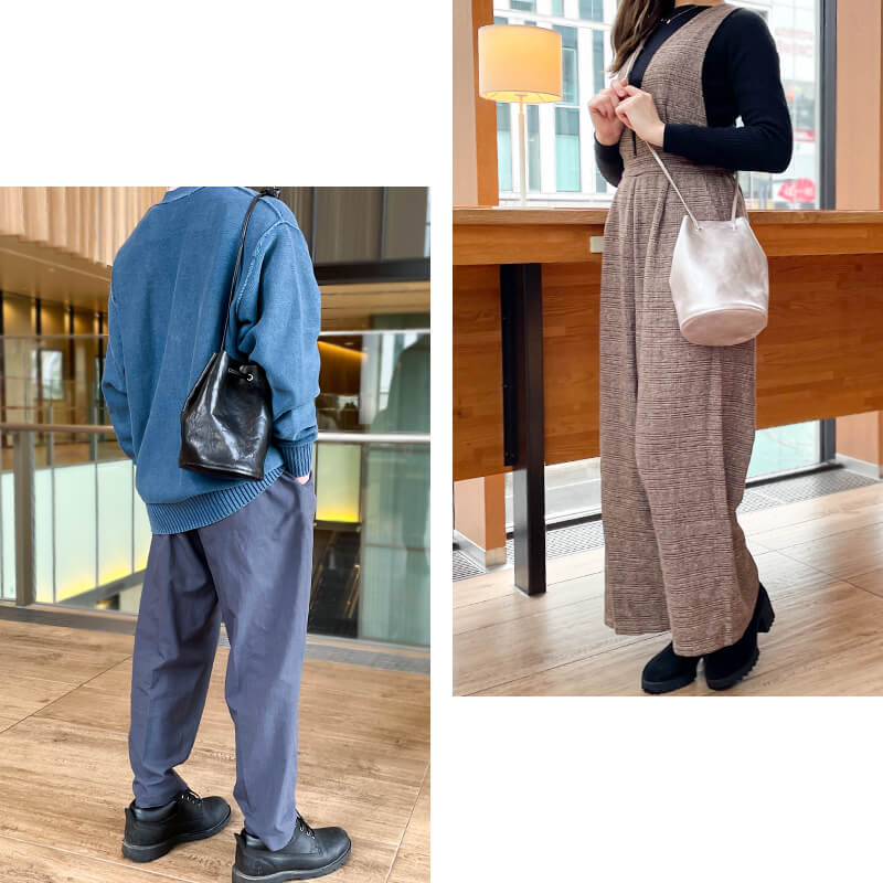 【送料無料 名入れ不可】 ANNAK 巾着ショルダー2wayバッグ ミニショルダーバッグ