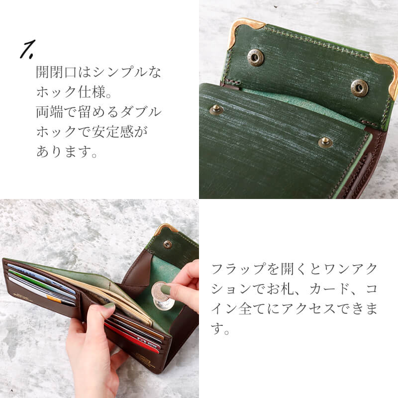 【送料無料 名入れ不可】 cramp 2つ折りウォレット UKブライドルレザー 池之端銀革店