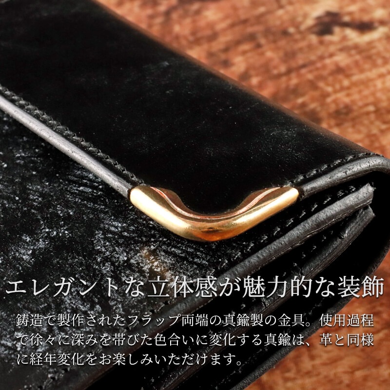 【送料無料 名入れ不可】 cramp 2つ折りウォレット UKブライドルレザー 池之端銀革店