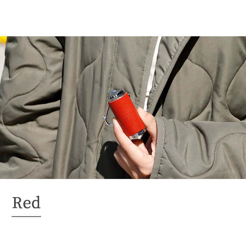 【名入れ不可】 札幌革職人館 携帯灰皿 革 シリンダー 灰皿ケース