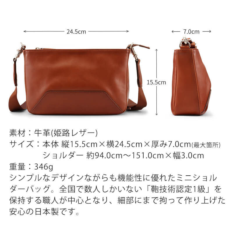 【送料無料 名入れ不可】 BALZO shadowレザー ミニショルダーバッグ bsd-18003