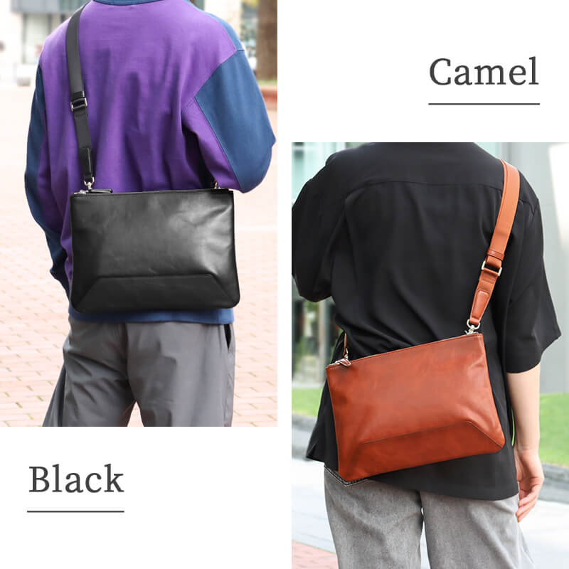 【送料無料 名入れ不可】 BALZO shadowレザー サコッシュ ショルダーバッグ