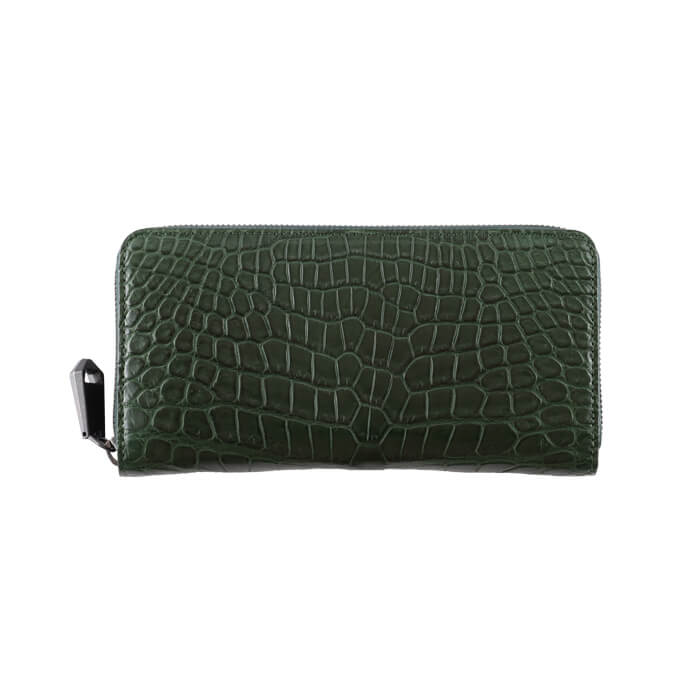 【送料無料 名入れ不可】 ZOO スモールクロコダイル革 ラウンドファスナー長財布 ポロサス zlw-150