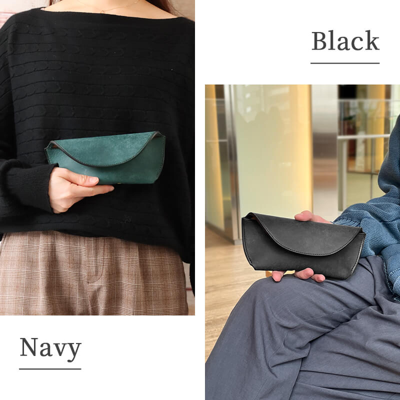 【送料無料 名入れ不可】 Flathority プエブロレザー ランド メガネケース FP507