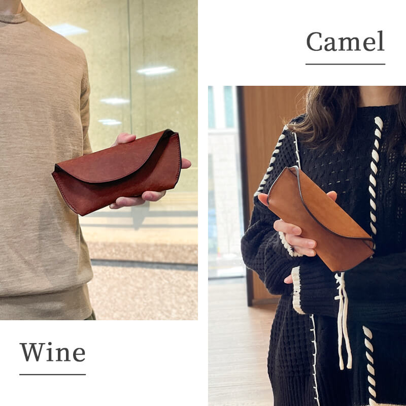 【送料無料 名入れ不可】 Flathority プエブロレザー ランド メガネケース FP507