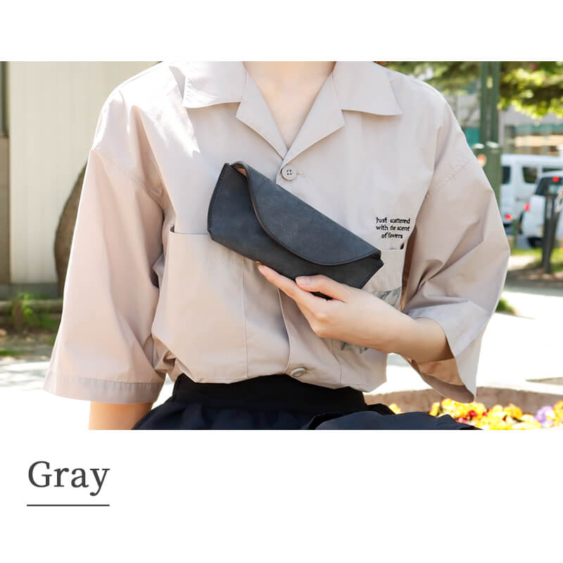 【送料無料 名入れ不可】 Flathority プエブロレザー ランド メガネケース FP507