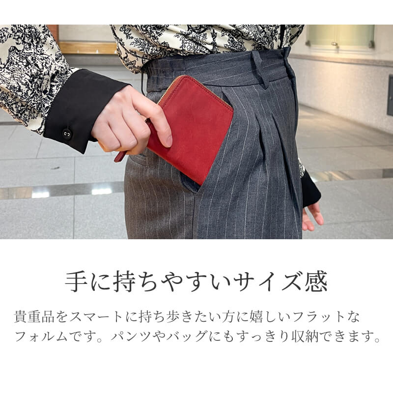 【送料無料 名入れ不可】 Decibell ラウンドショートウォレット テキサス 二つ折り財布