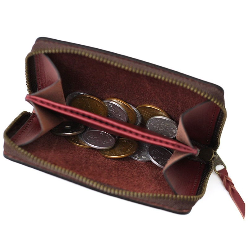 【送料無料 名入れ不可】 札幌革職人館 角型コインケース