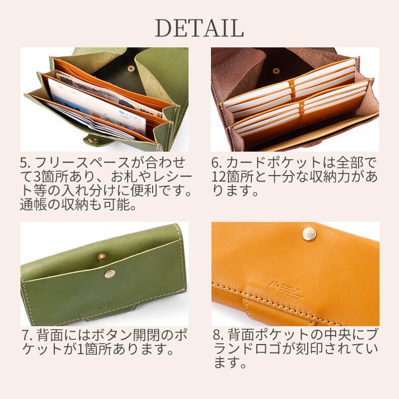 送料無料 名入れ不可】 cham アンクル ギャルソンウォレット CMHM-003