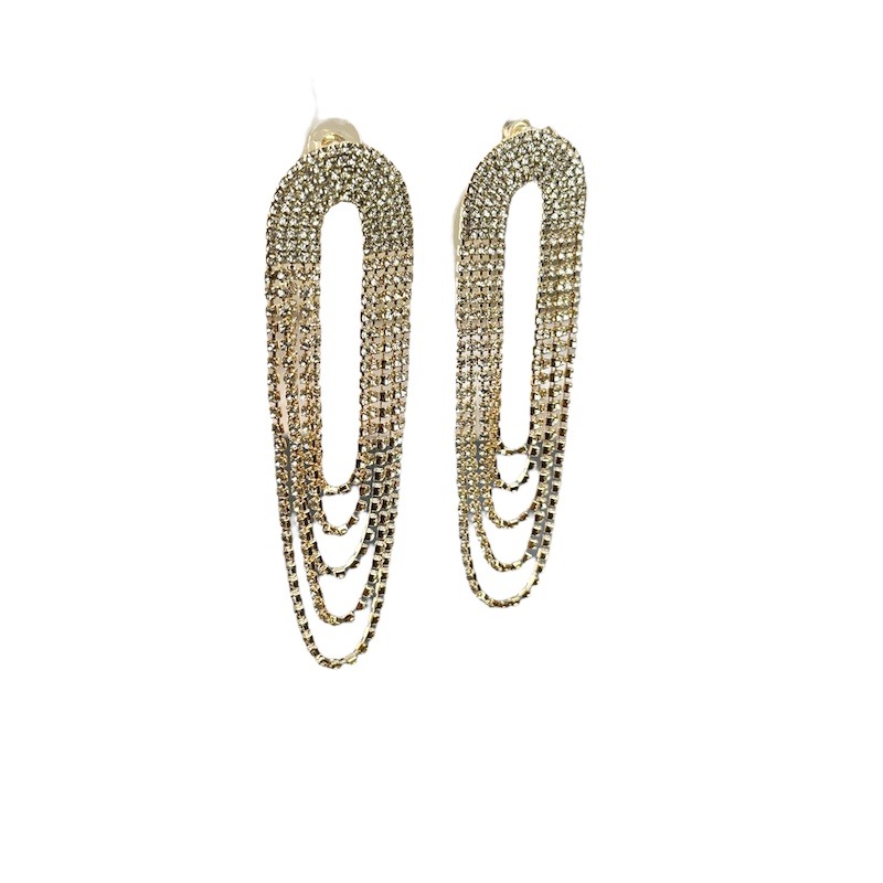 ロング しずくゴールド ピアス