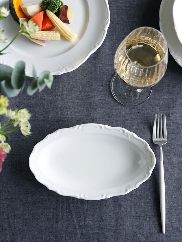 ライヒェンバッハ オーバルディッシュ23cmバロック REICHENBACH - サラ