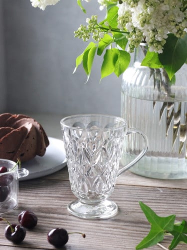 LaRochereリオネゴブレットグレー ガラス コップ サラグレース